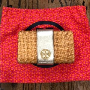 Straw Tory Burch clutch